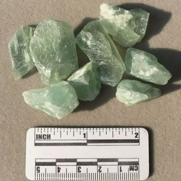 One Piece Green Fluorite Small Rough Crystal Mexico Chakra Healing Stone - Picture 4 of 4